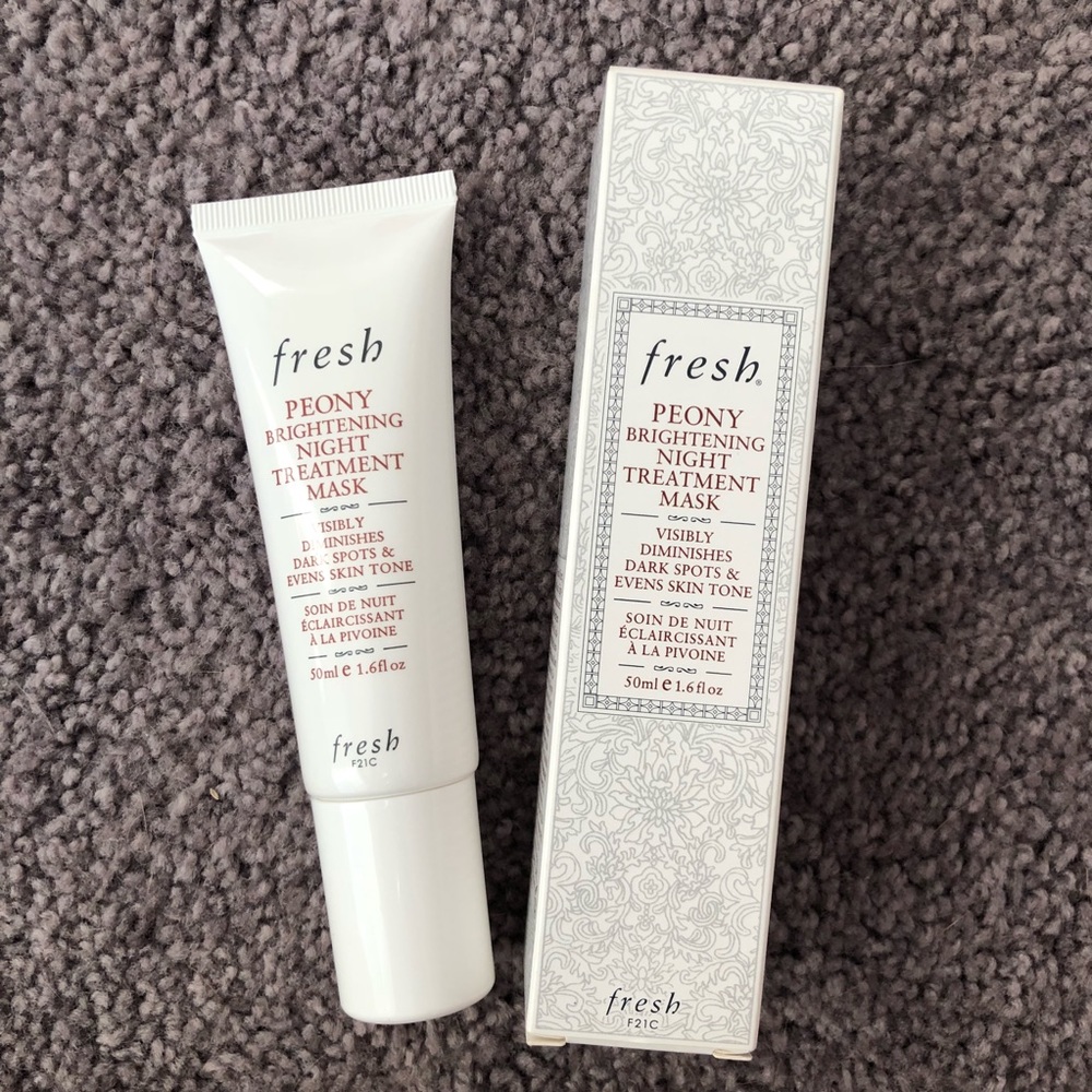Fresh peony brightening night mask + lip balm